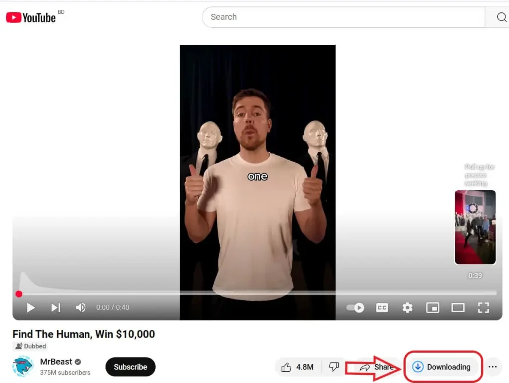 Step 5: Download the Short-Free YouTube Shorts Video Downloader